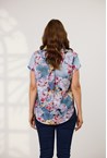CHARM BLOUSE - denim stri